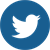 Blue circle with transparent Twitter logo in the middle