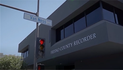 Fresno County Recorder building on Van Ness Avenue