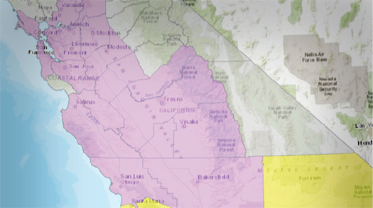 Nursery Regional Quarantine Zones Map