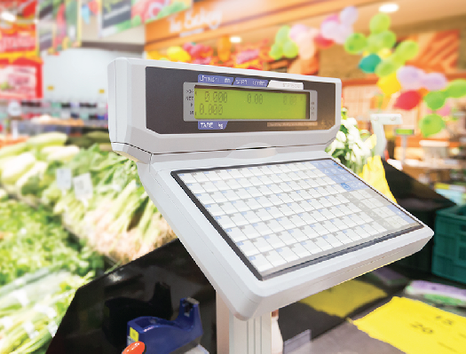 Market Point-of-Sale system and scale at a retail location