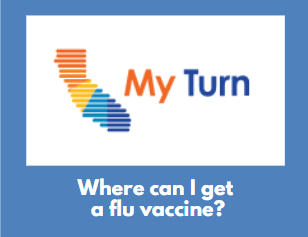 A picture of the myturn logo that is used for booking some vaccine appointments online.