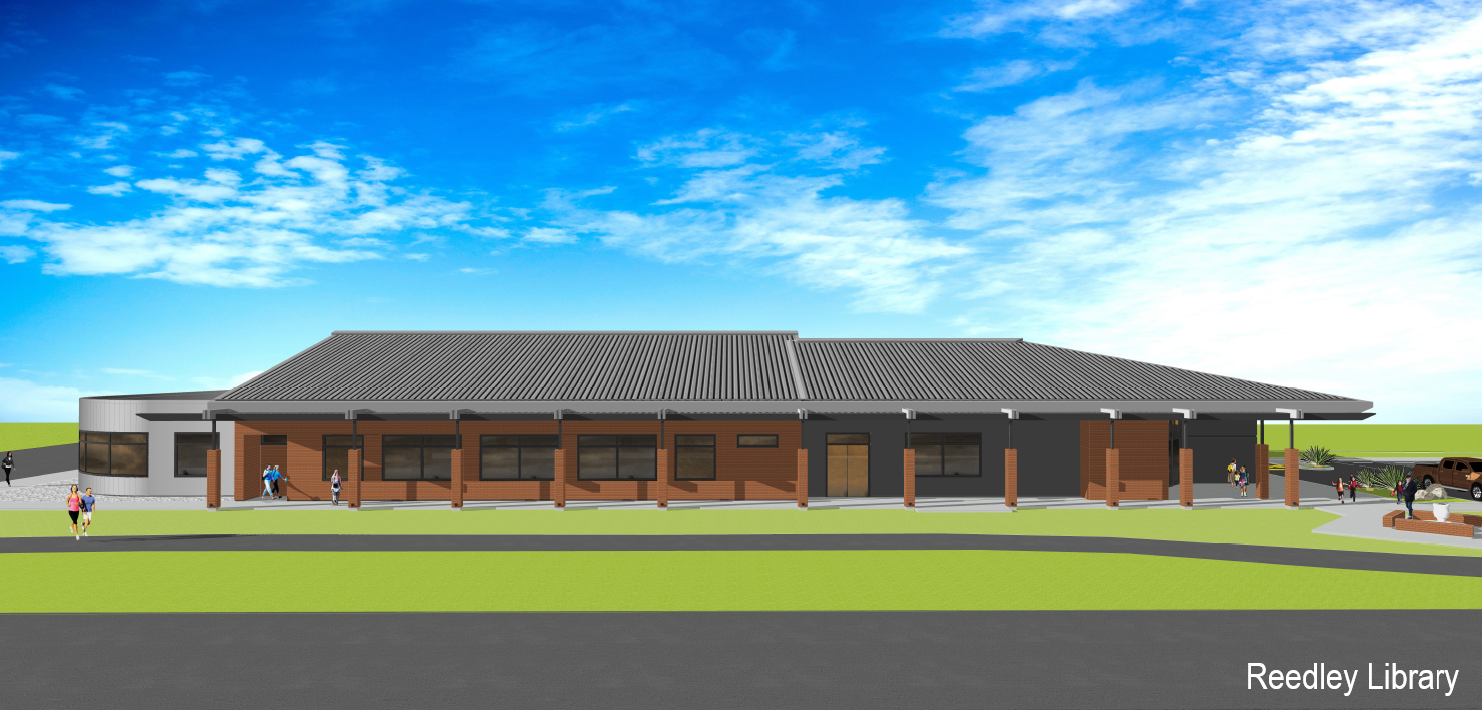 artist rendering of Reedley Library