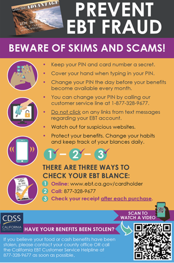Warning of EBT Card Scam, Reminder of Safe Way to Apply for