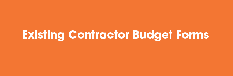 Existing Contractor Budget Forms